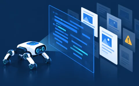 JavaScript et SEO : robot d'exploration face à un mur de code