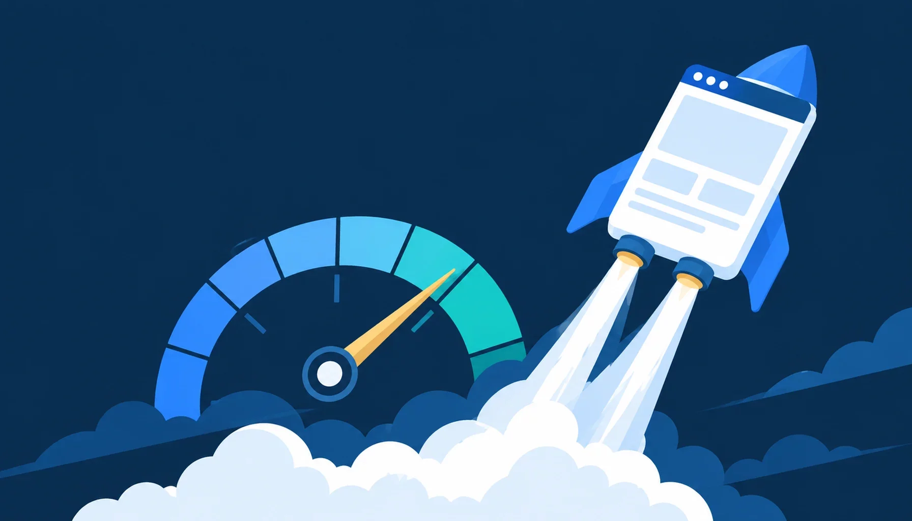 Vitesse de chargement d'un site web illustrée par un compteur